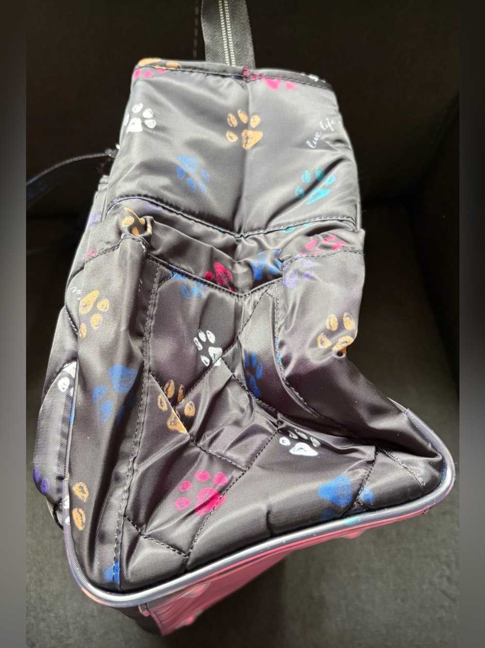 Lug Cabby SE Tote Bag Purse — Wildflower Multi Gray Yellow Pink Blue Red Green - Picture 13 of 16
